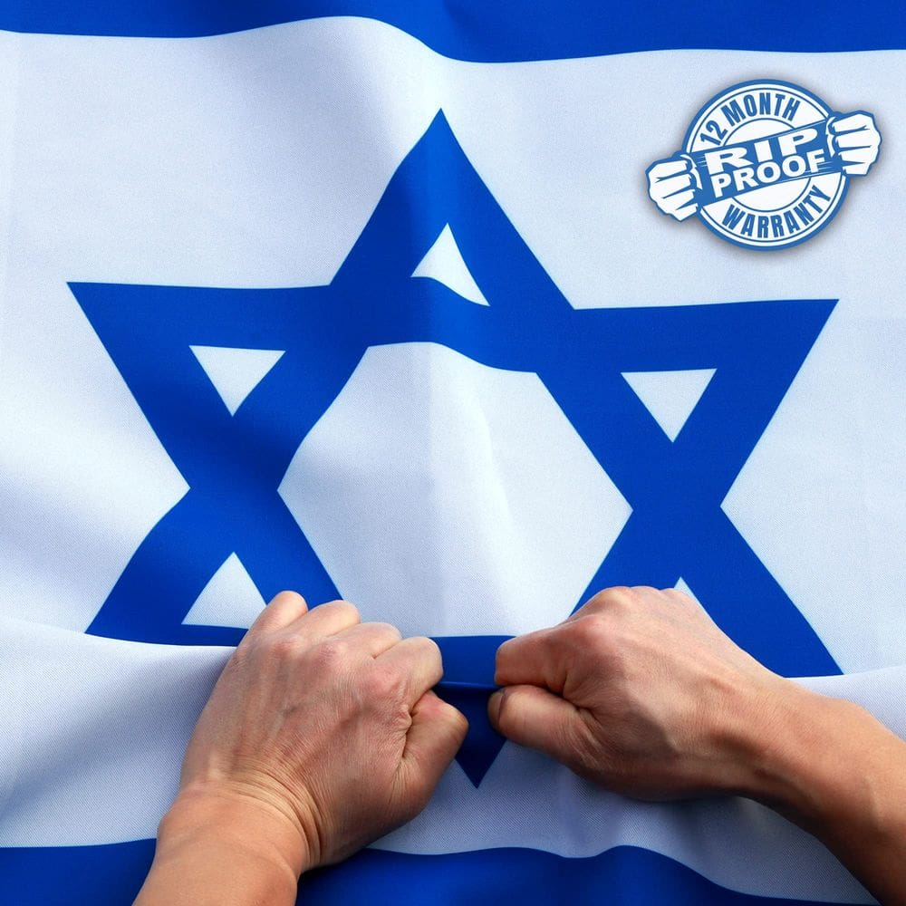 Bandeira Anley à prova de rasgos, dupla face, 3 camadas, Israel, 90x150cm