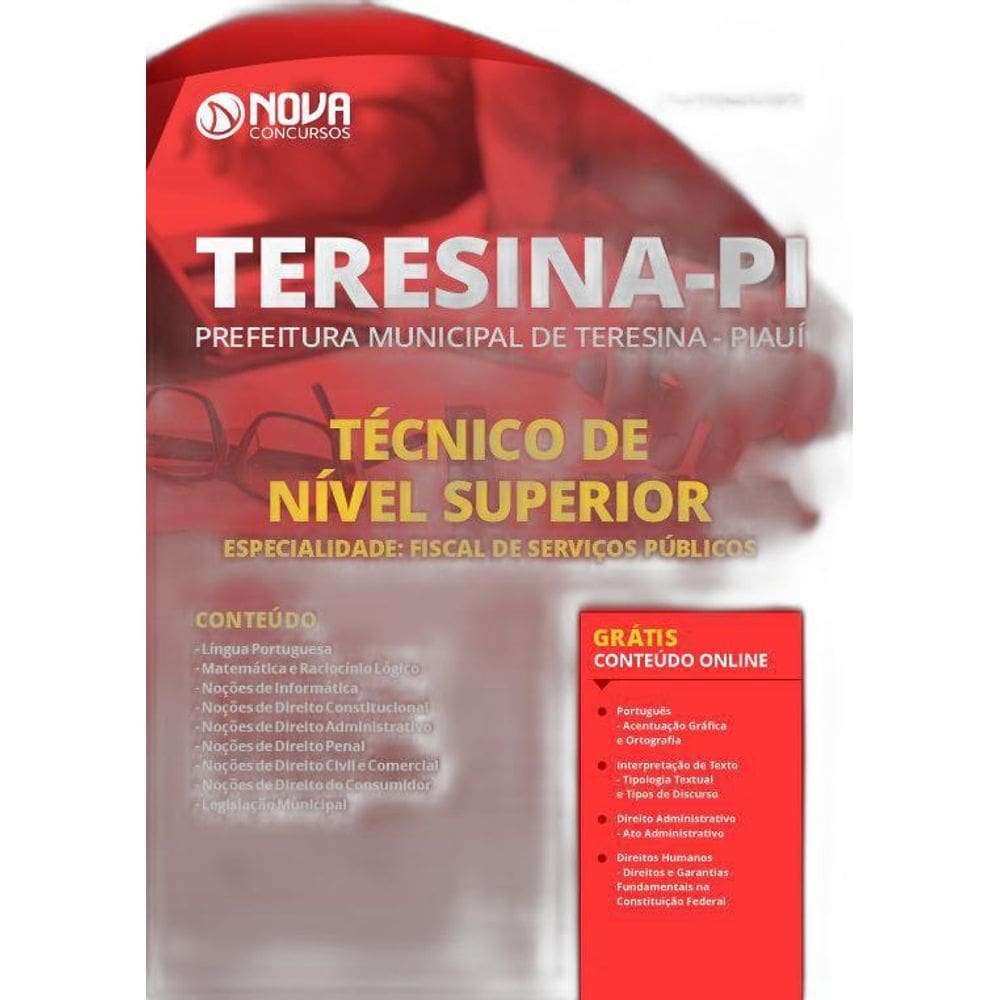 Apostila Teresina Pi - Fiscal De Serviços Públicos