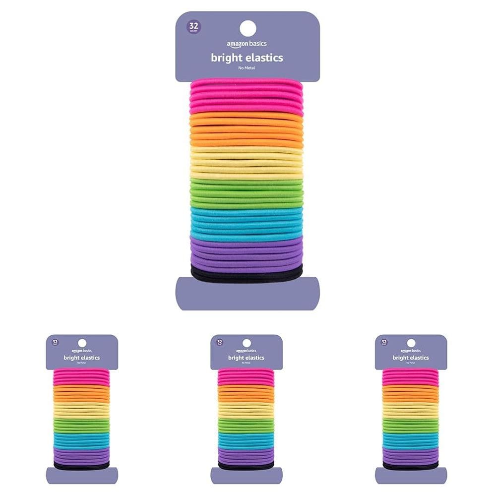 Elastics Amazon Basics Bright, 32 unidades (pacote com 4)