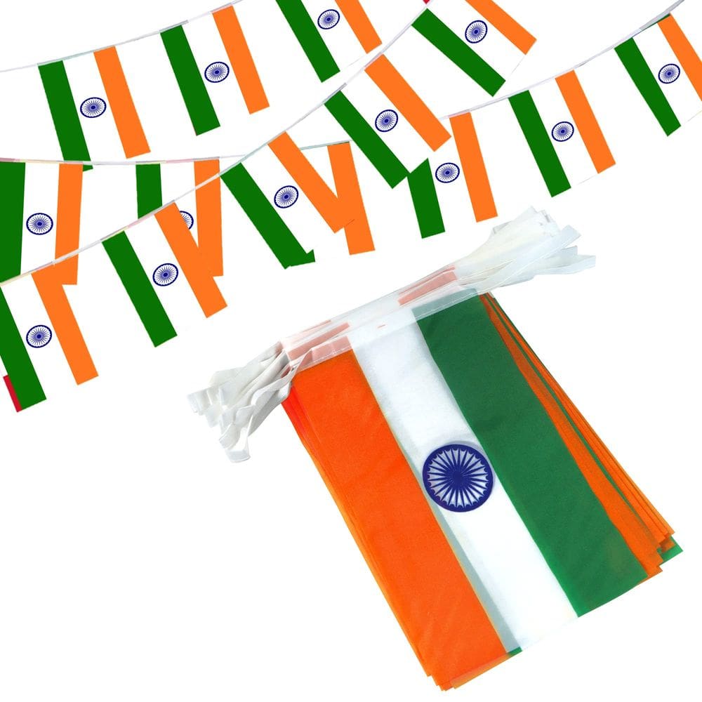 Bandeira de cordas, bandeiras, bandeiras, Anley, Índia, 33 pés, 38 bandeiras