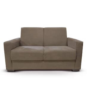Sofá Estofado 2 Lugares Sala Estar Recepção Lavínia Suede Cor:capuccino