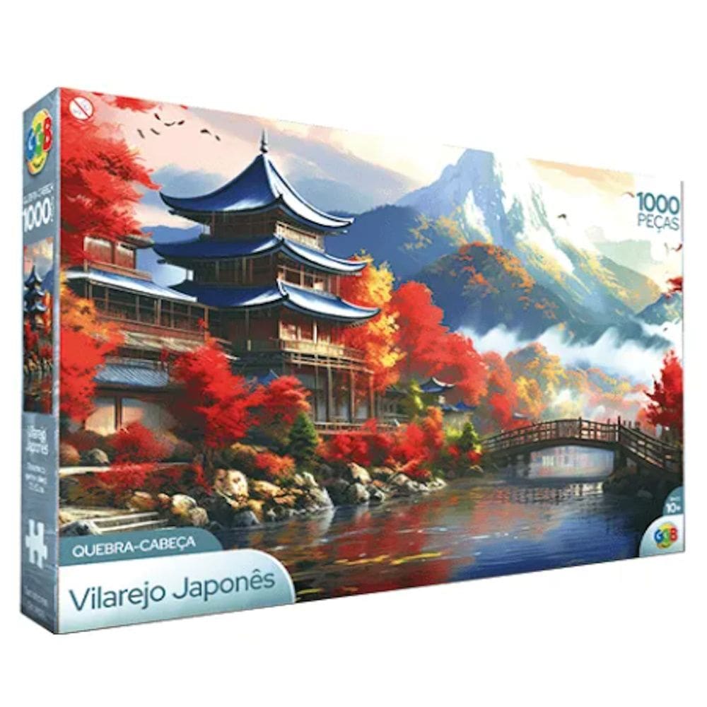 Vilarejo Japones Brinquedo Educativo Quebra Cabeça 1000 PÇs