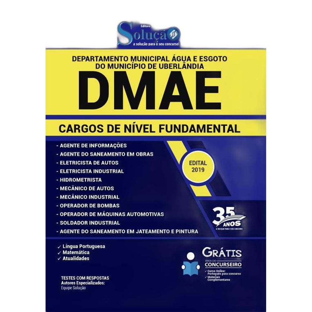 Apostila Concurso Dmae Mg - Cargos Nível Fundamental