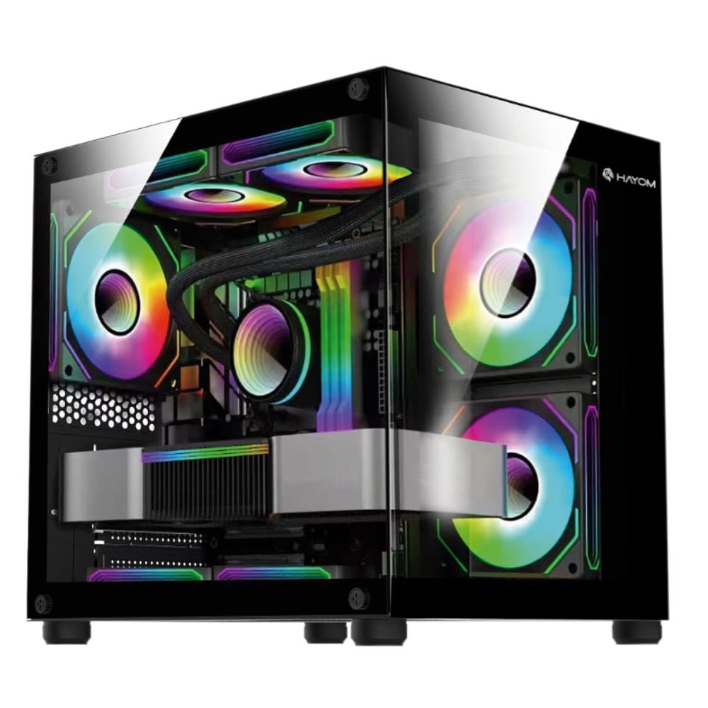 Gabinete Gamer Hayom GB1796 4 Fans S/Fonte ATX Preto - GB1796
