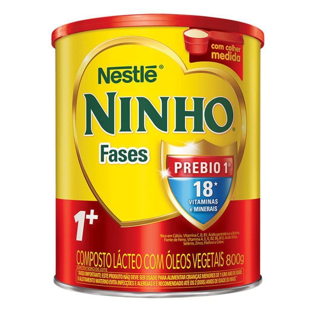 Kit 05 Leite Ninho Fases 1+ 800g - Composto Lácteo