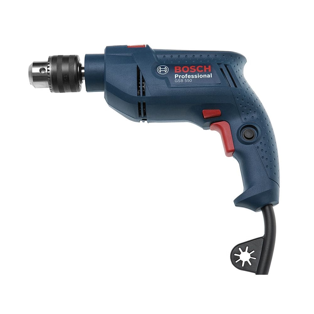 Furadeira Impacto Gsb 550W Re Bosch 220V Preto - Azul