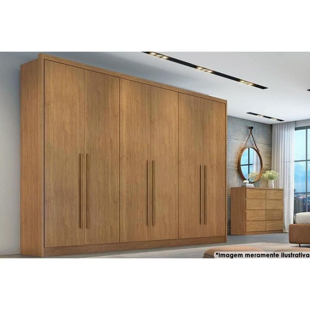 Guarda Roupa Casal 6 Portas E 8 Gavetas Robust-livorno Cumaru
