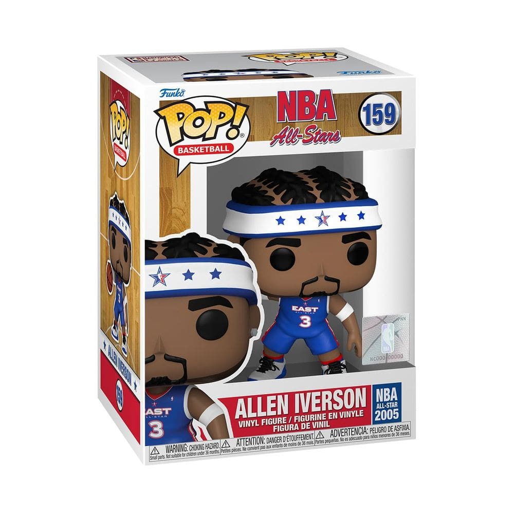 Boneco de vinil Funko Pop! Allen Iverson All-Star, lendas da NBA