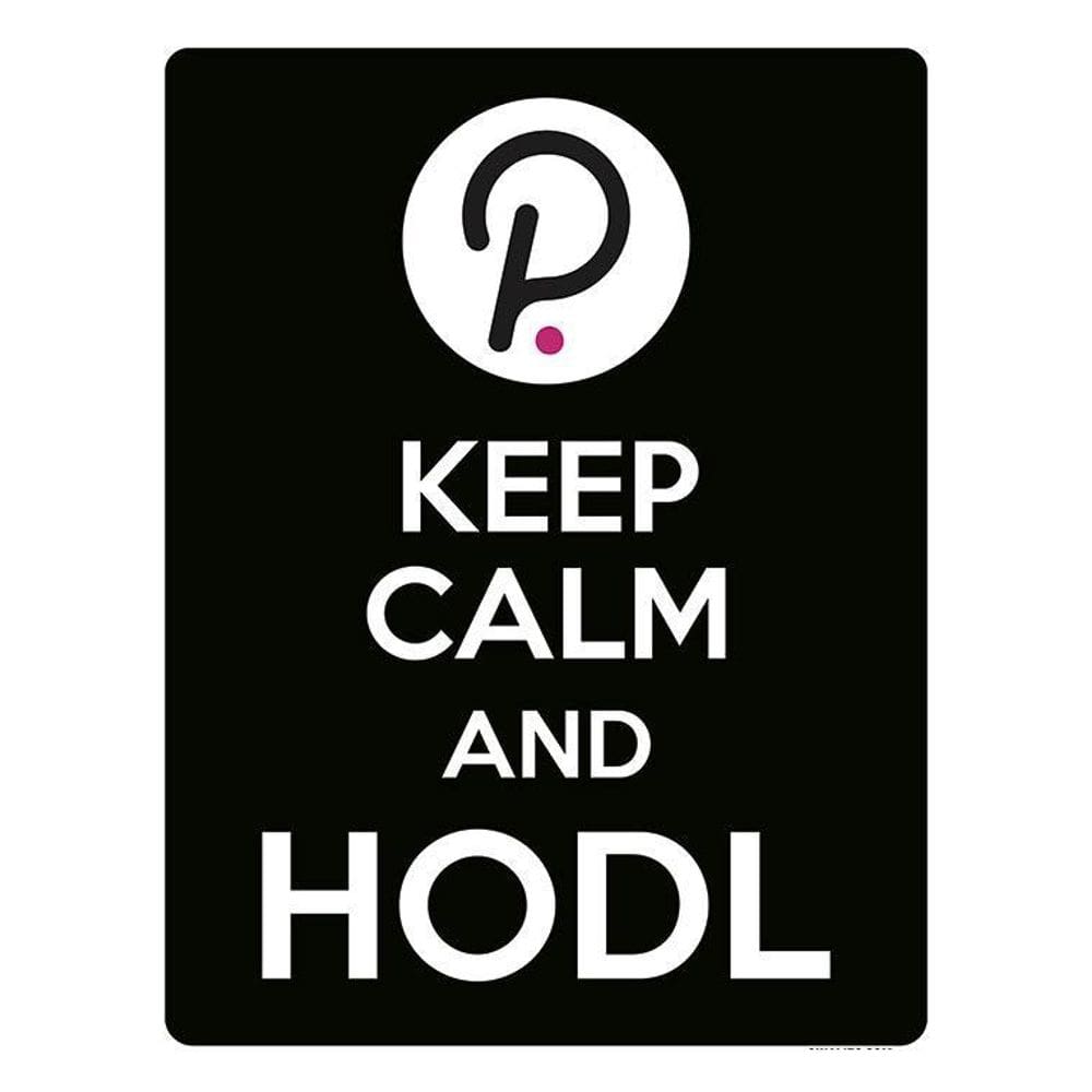 Placa Decoraçao - Keep Calm Hodl Hold Polkadot Dot 36X46