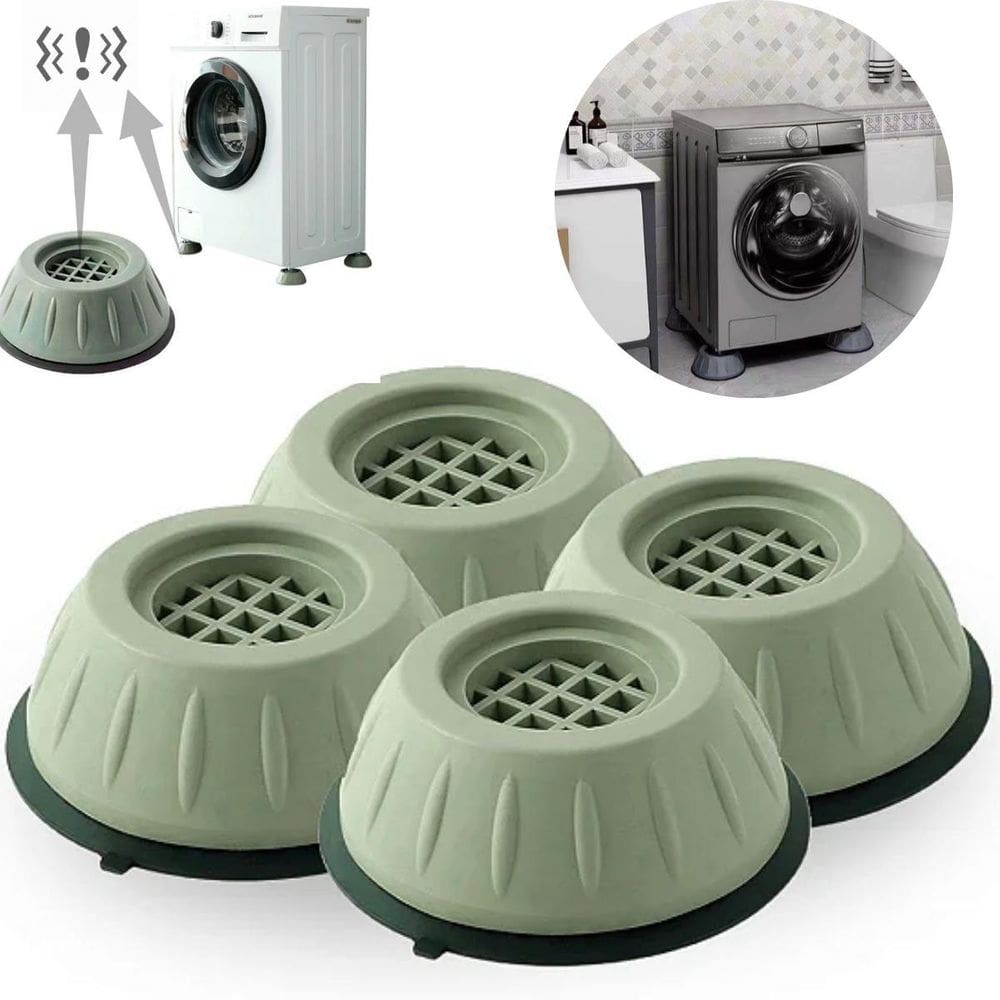 Kit Pé Nivelador Almofada Máq Anti Rúido Movimento