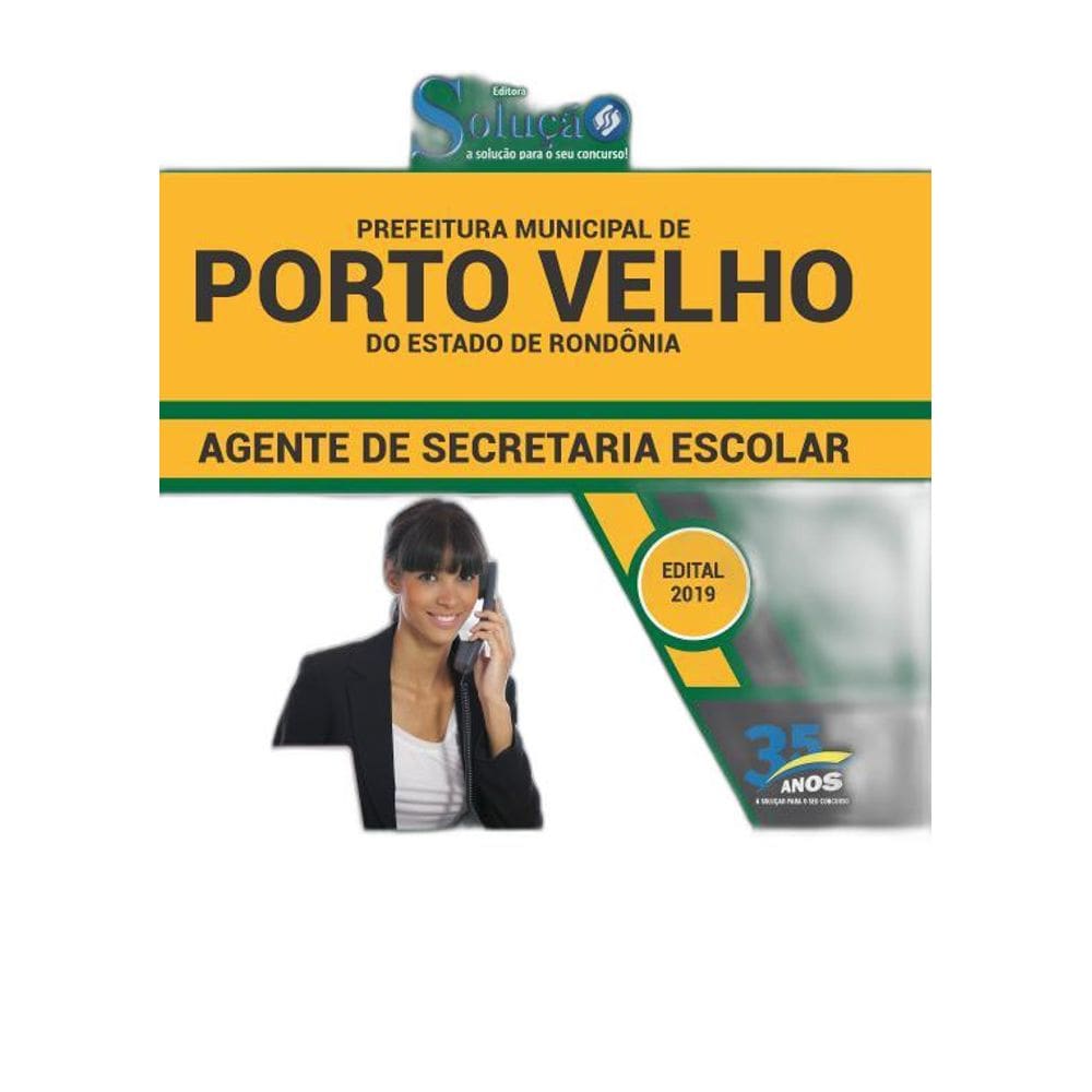Apostila Porto Velho RO 2019 Agente de Secretaria Escolar