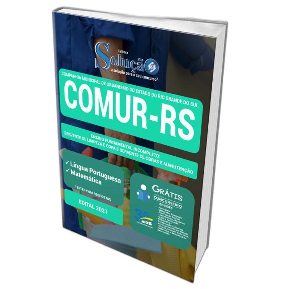 Apostila Concurso Comur Rs - Servente De Limpeza E Copa
