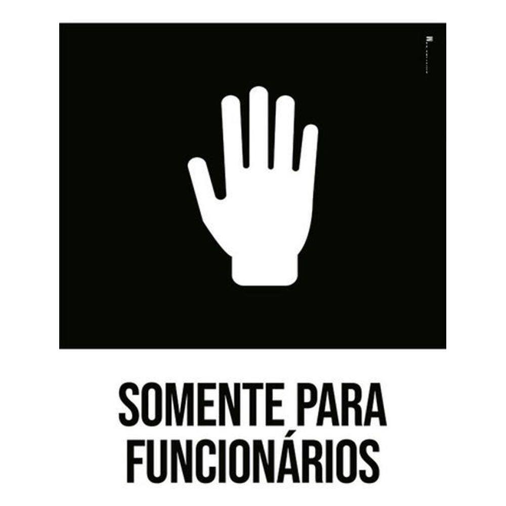 Kit 3 Placas Desenho Somente Para Funcionários