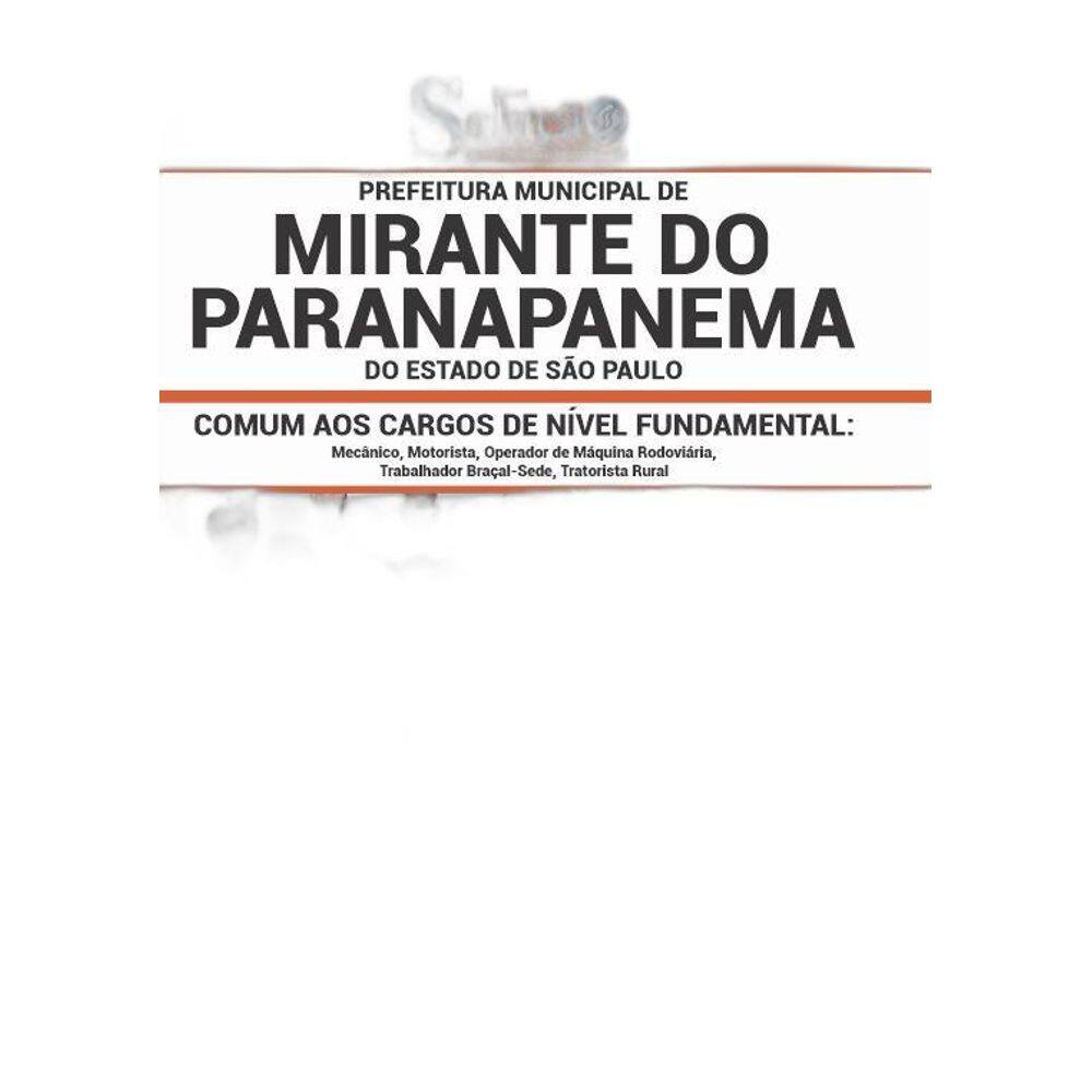 Apostila Mirante do Paranapanema SP 2019 Nível Fundamental