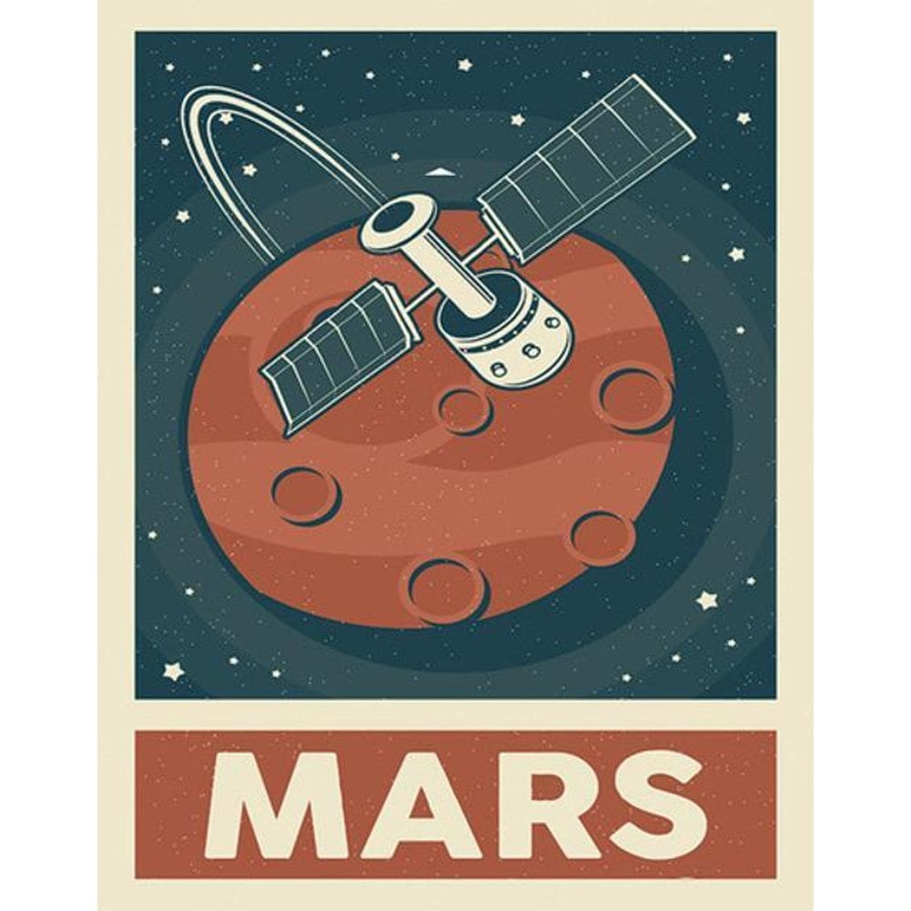 Kit 3 Placas Planeta Mars