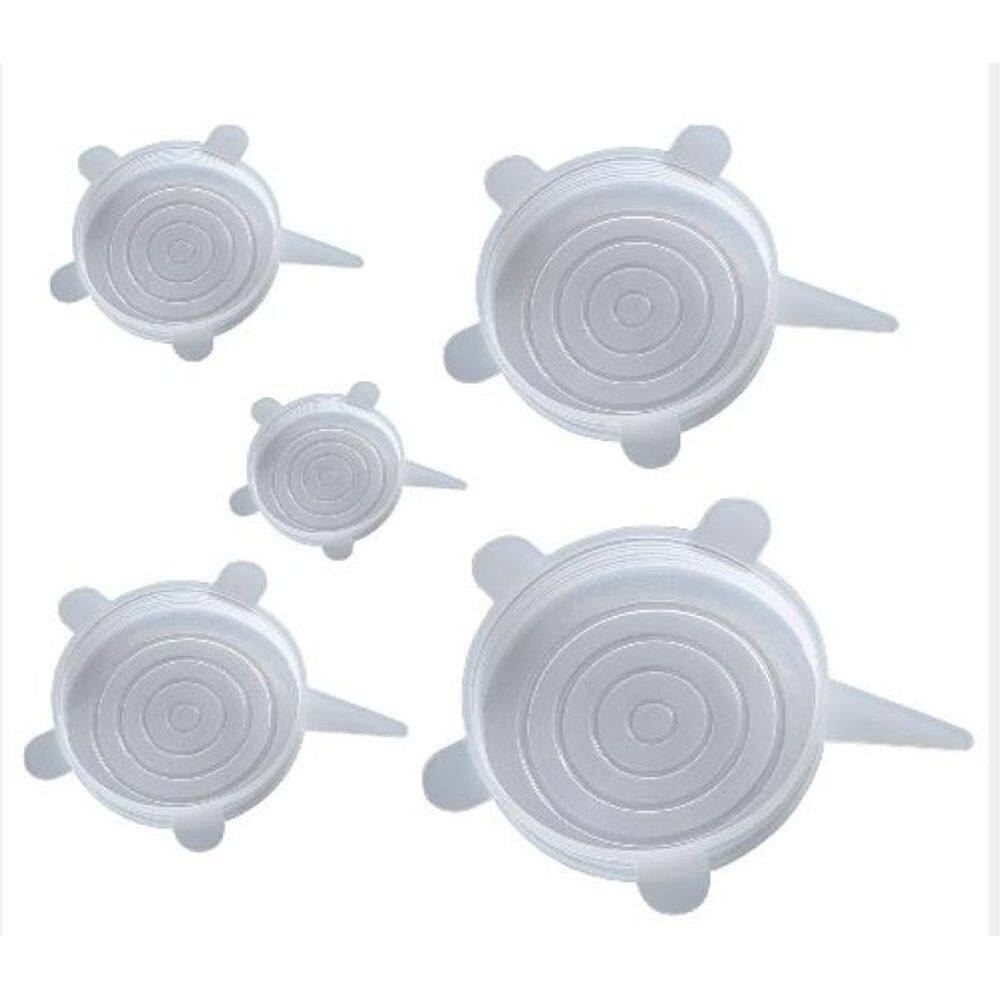 Kit Com 5 Tampas Hermetic Silicone