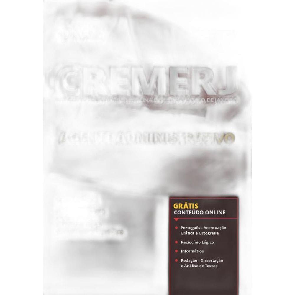 Apostila Cremerj 2019 Agente Administrativo