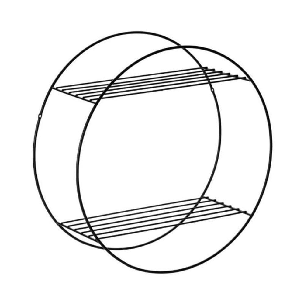 Prateleira  Redonda Decora  Black  400Mm