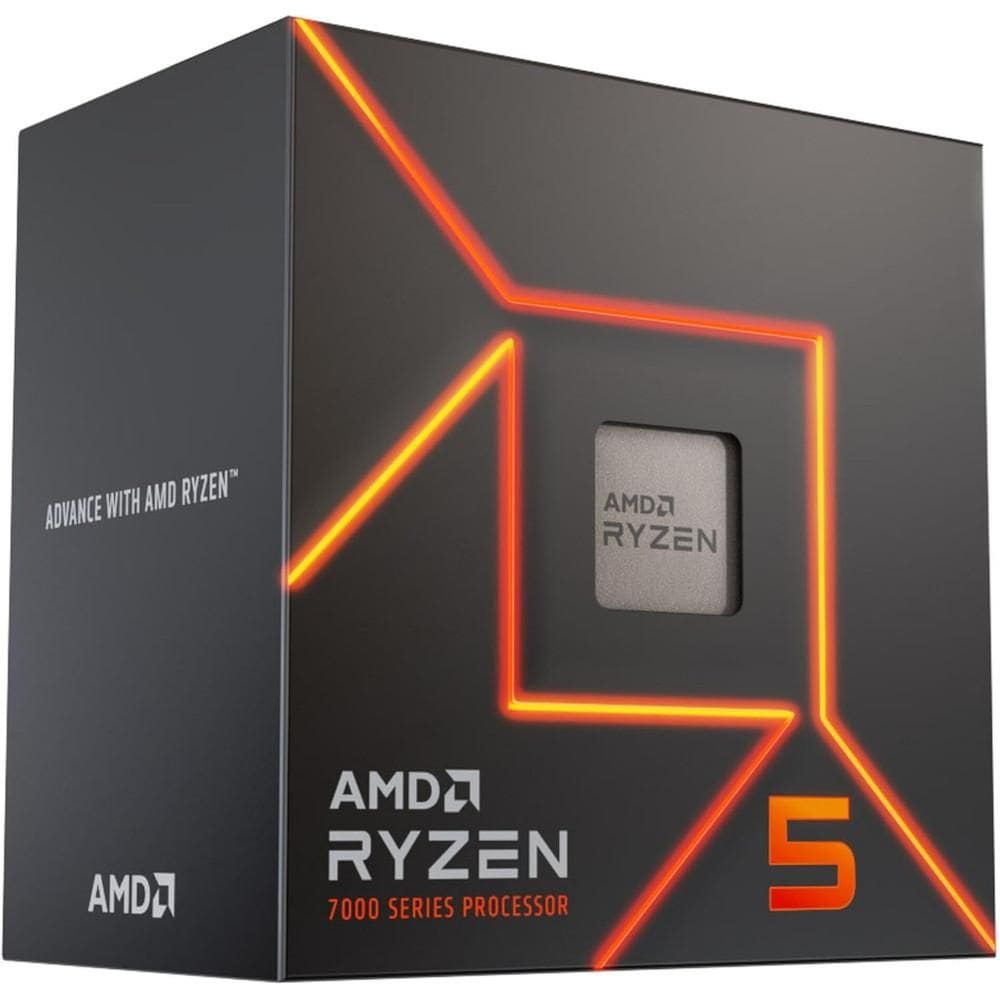 Processador AMD Ryzen 5 7600 AM5, 3.8 GHz, 6 Cores - 12 Threads, 32MB Cache, MB100-100001015BOX AMD