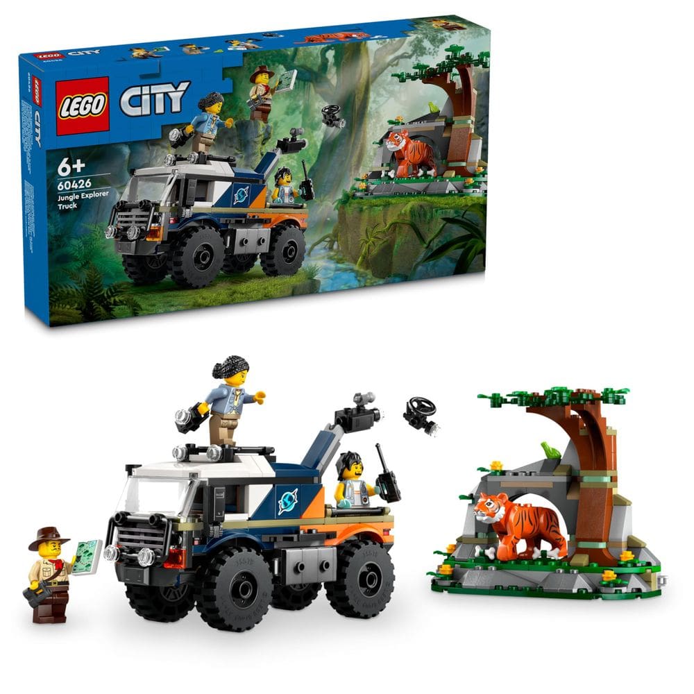 Caminhão LEGO City Jungle Explorer 60426 de brinquedo para crianças de 6 anos ou mais