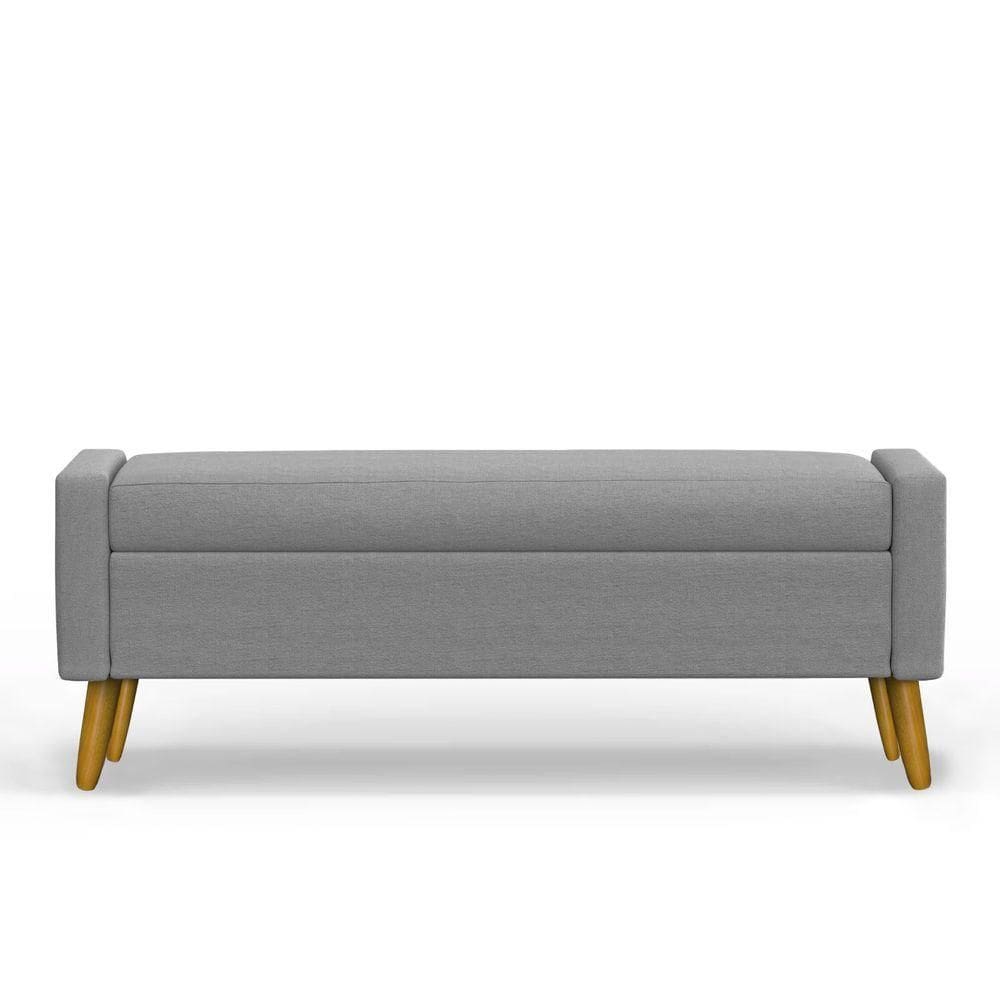 Recamier Bau Londres 1,20m Linho Cinza - Clique Decor
