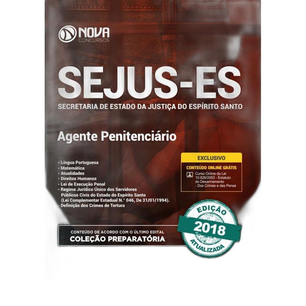 Apostila SEJUS-ES 2018 - Agente Penitenciário