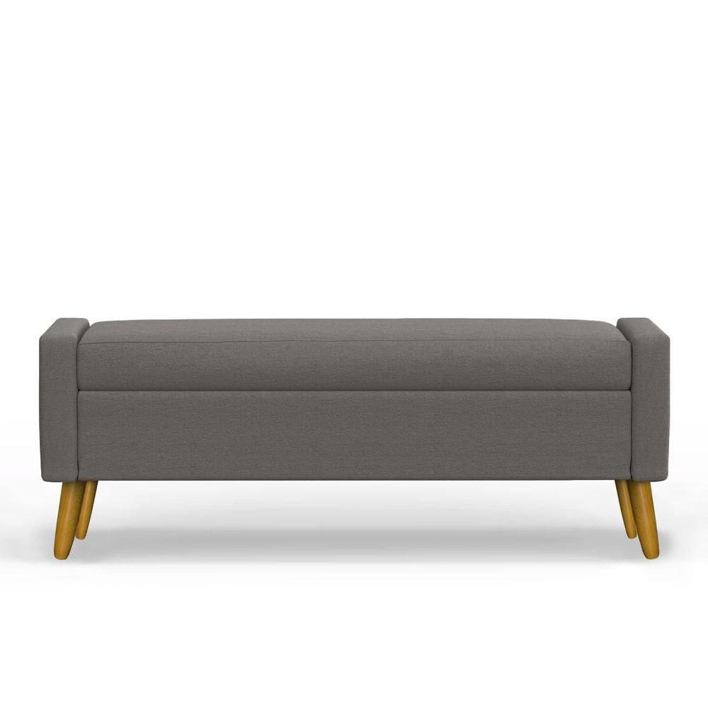 Recamier Bau Londres 1,20m Suede Cinza - Clique Decor
