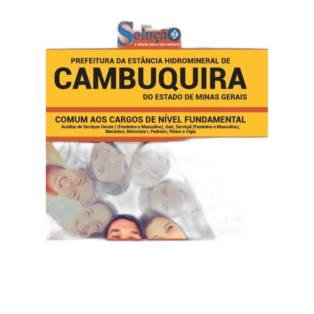 Apostila Cambuquira MG 2019  Cargos Nível Fundamental