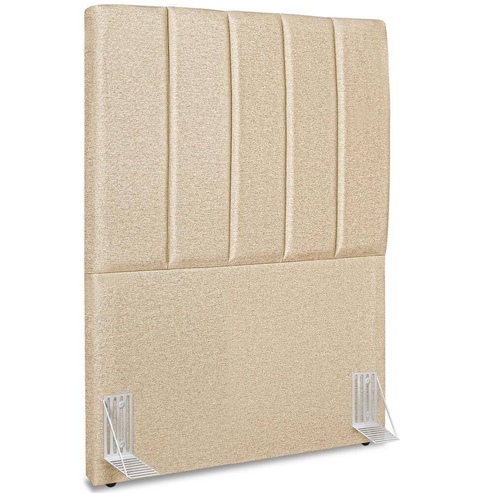 Cabeceira Solteiro 90cm Allia Linho Bege Rm Bege