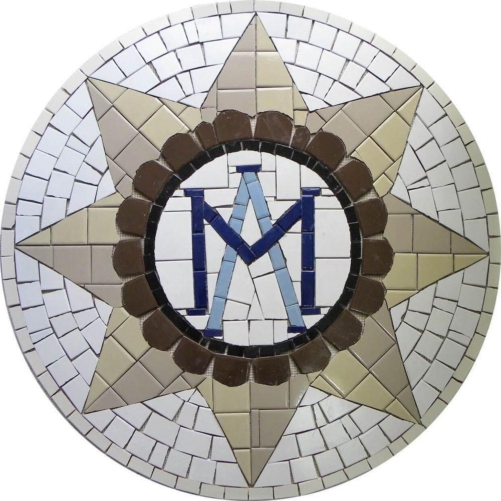 Símbolo Brasão Sacro Emblema De Maria