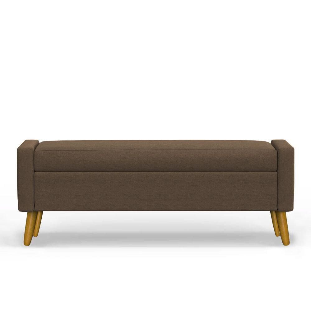 Recamier Bau Paris 1,40m Suede Marrom - Inova Decor