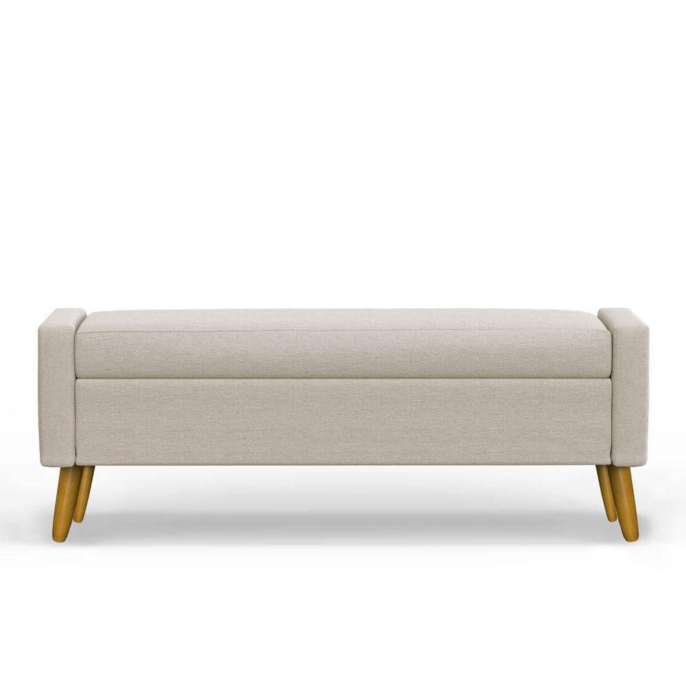 Recamier Bau Paris 1,40m Suede Bege - Inova Decor