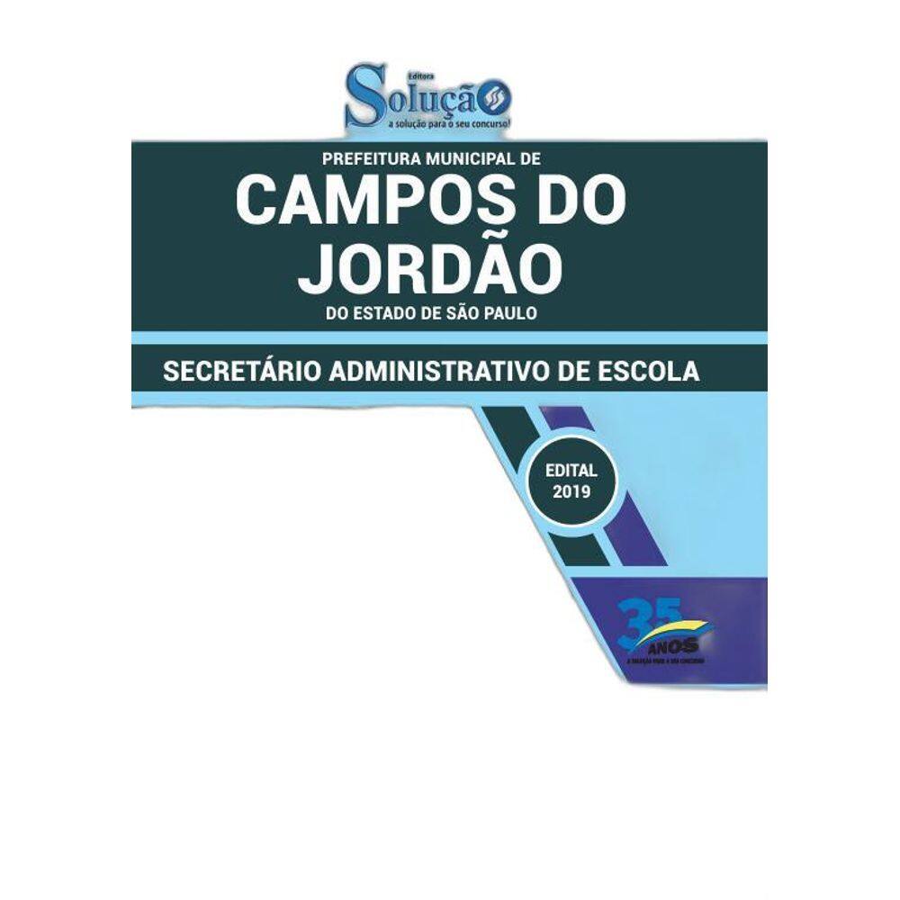 Apostila Campos Jordão SP 2019  Secretário de Escola