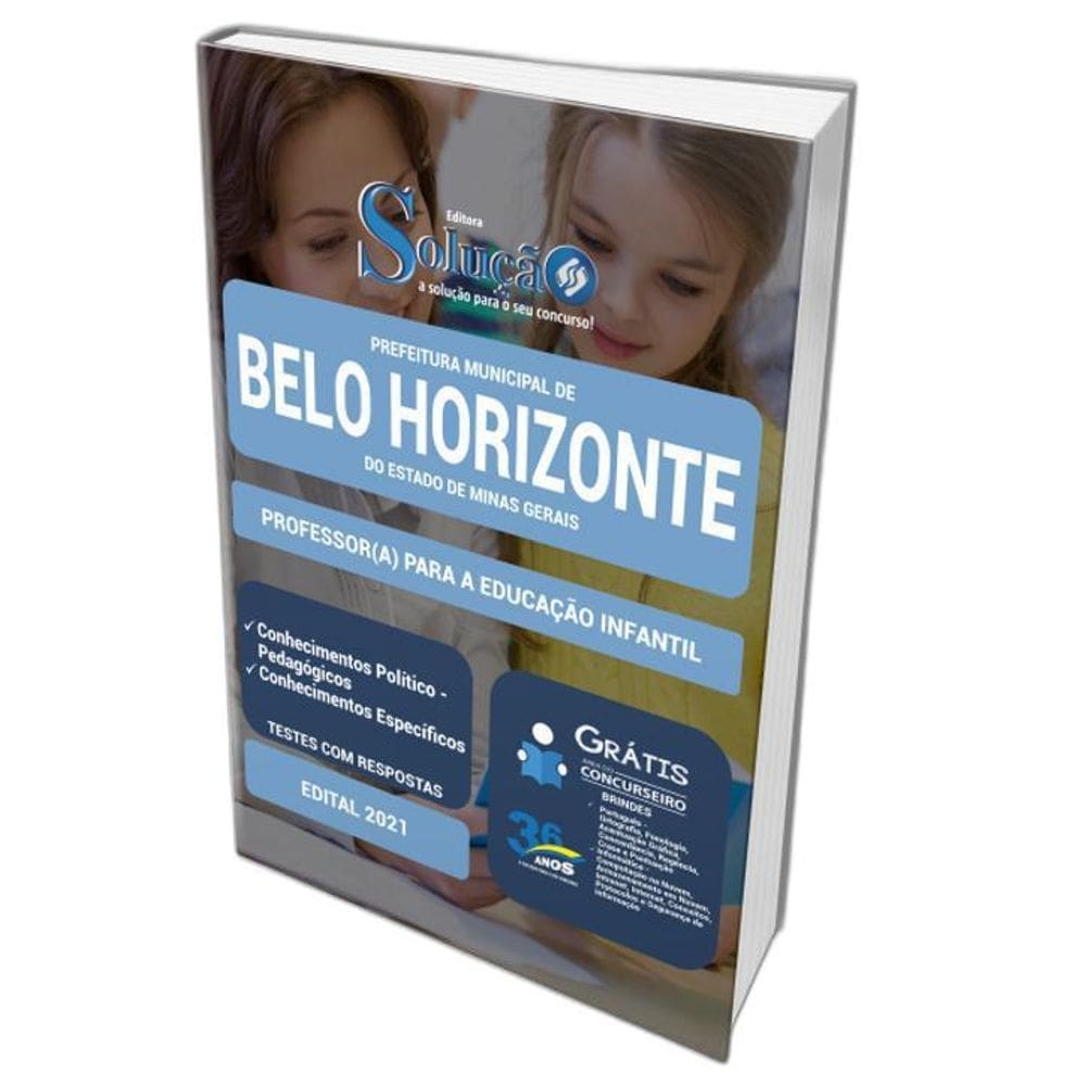 Apostila Belo Horizonte Mg - Professor Educação Infantil
