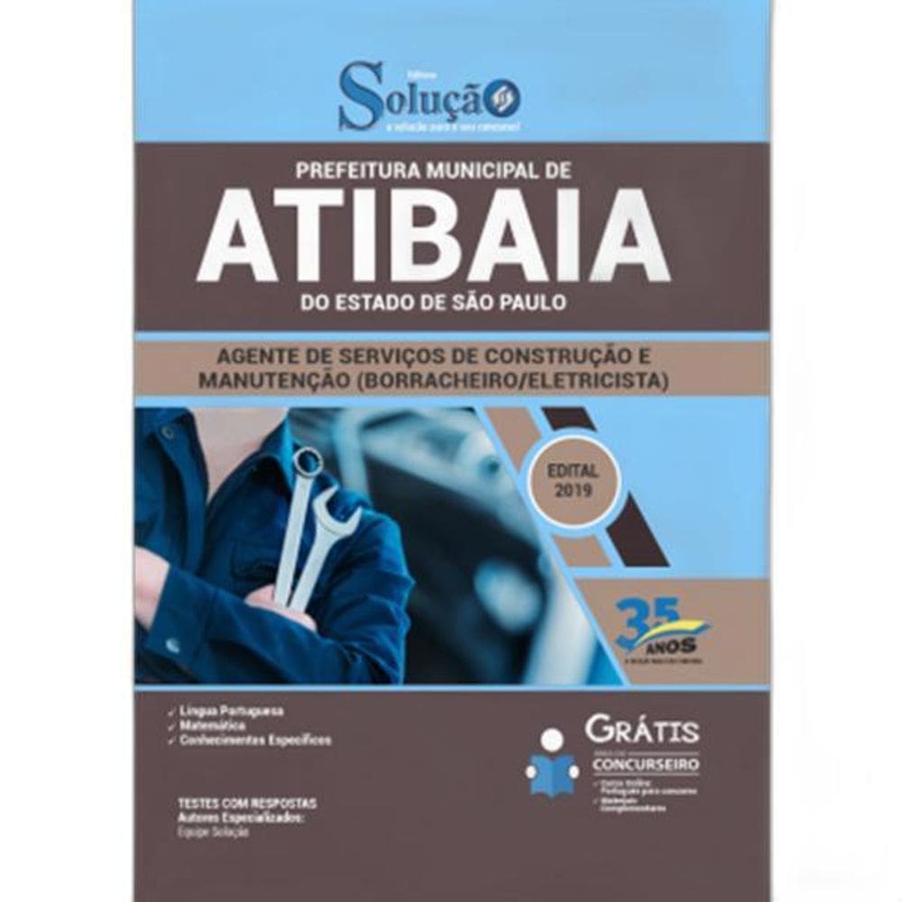 Apostila Atibaia Sp 2019 - Agente De Construção E Manutenção