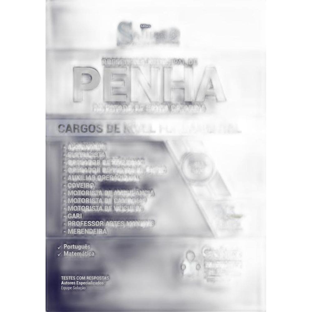 Apostila Penha SC - Comum aos Cargos de Nível Fundamental