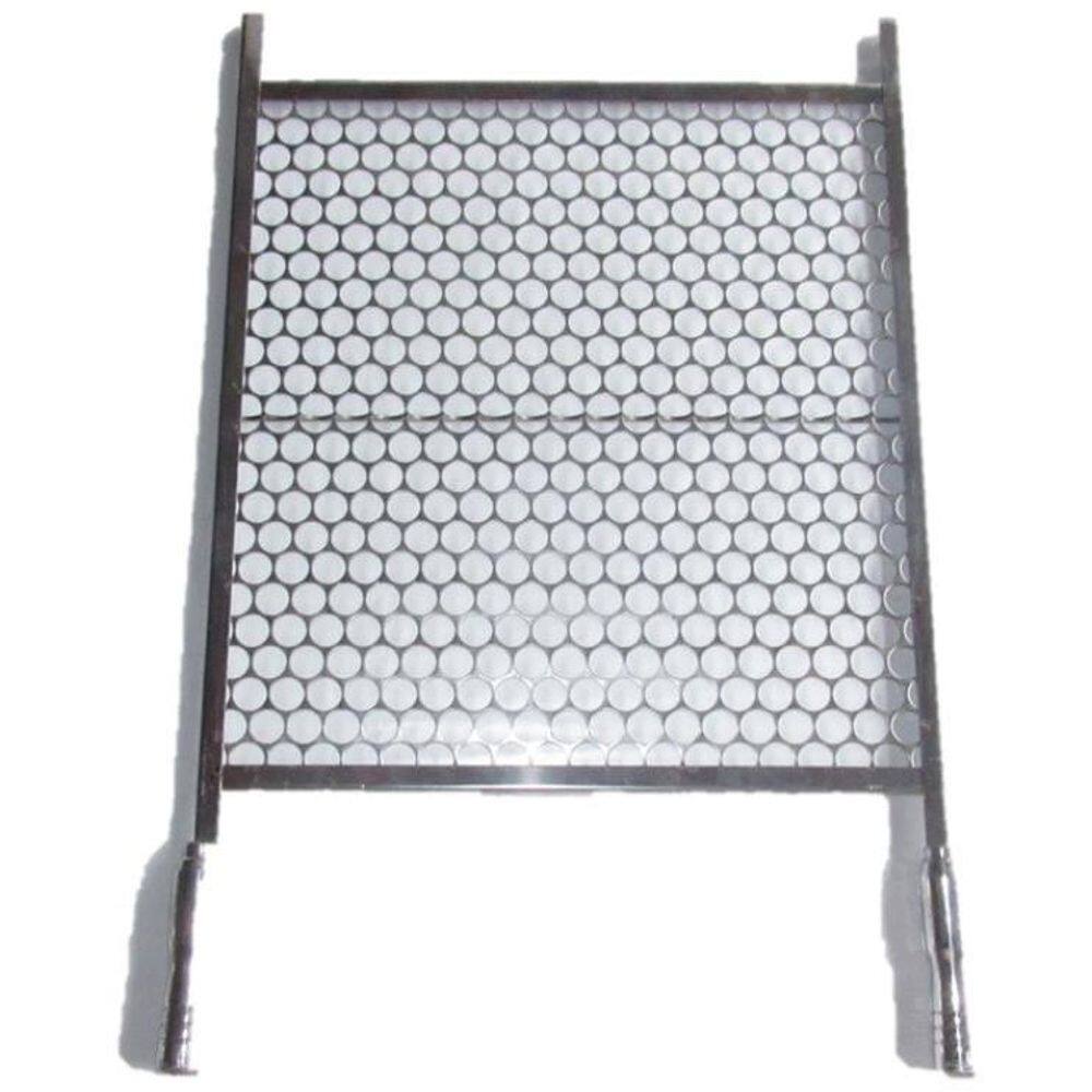 Grelha Moeda para churrasco em Inox 45cm x 50cm