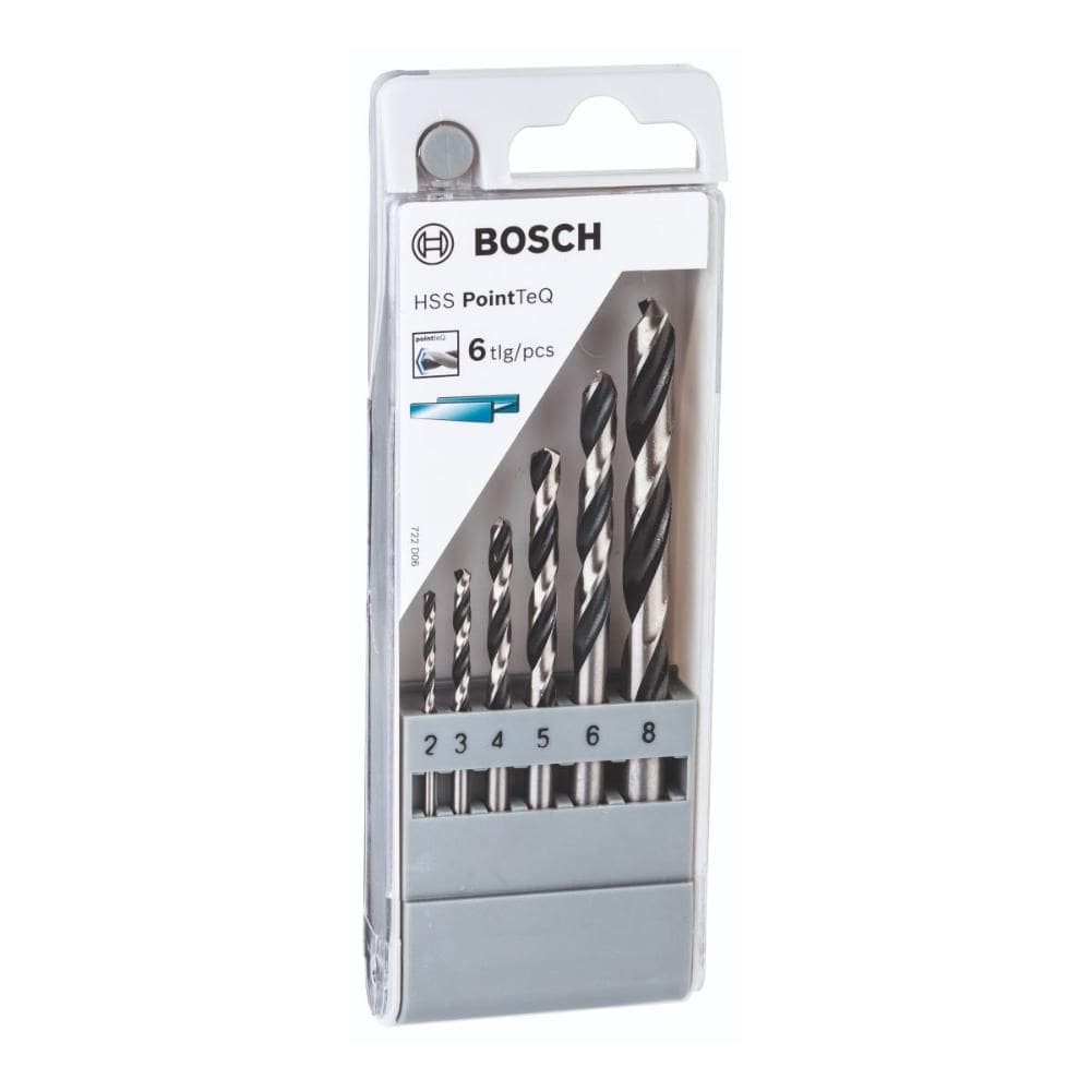 Jogo 6 Brocas aço rápido BOSCH HSS-PointTeQ