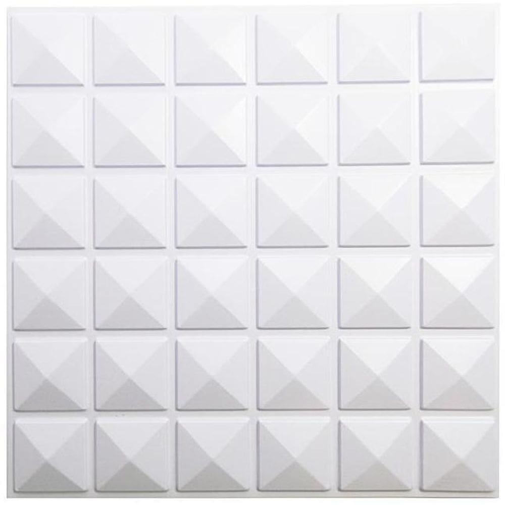 Kit 5 Placas Revestimento De Parede Pvc 3D Relevo Piramide