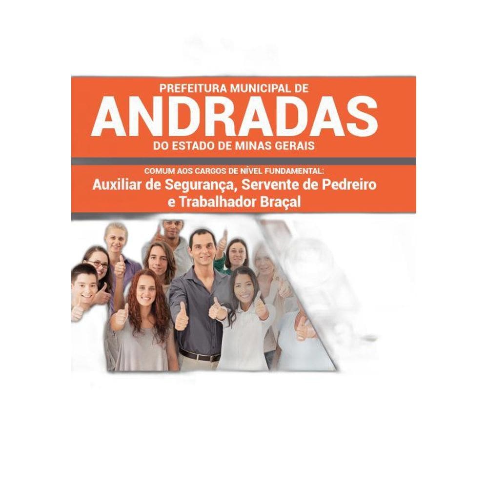 Apostila Andradas MG 2019  Cargos de Nível Fundamental