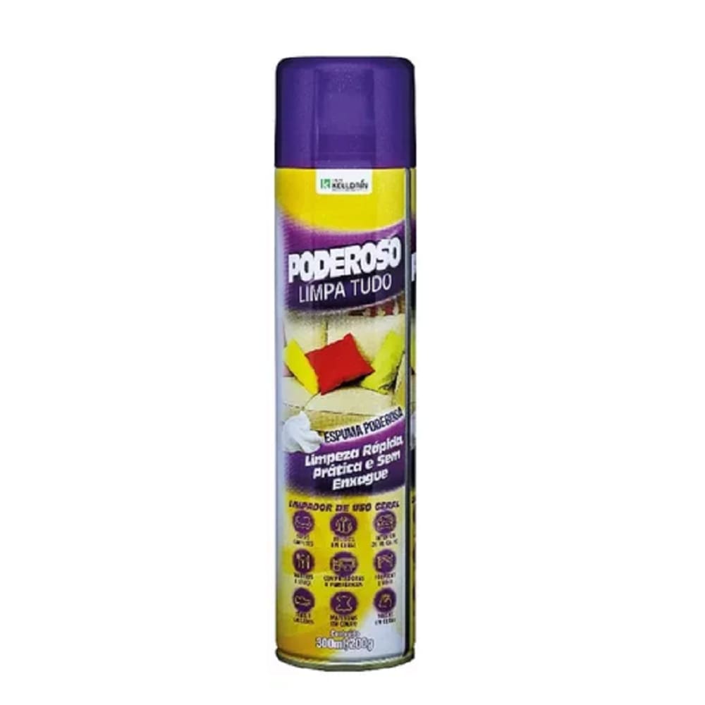 Poderoso Limpa Tudo Spray Limpeza Rápida Prática Sem Enxague Kelldrin 300 Ml
