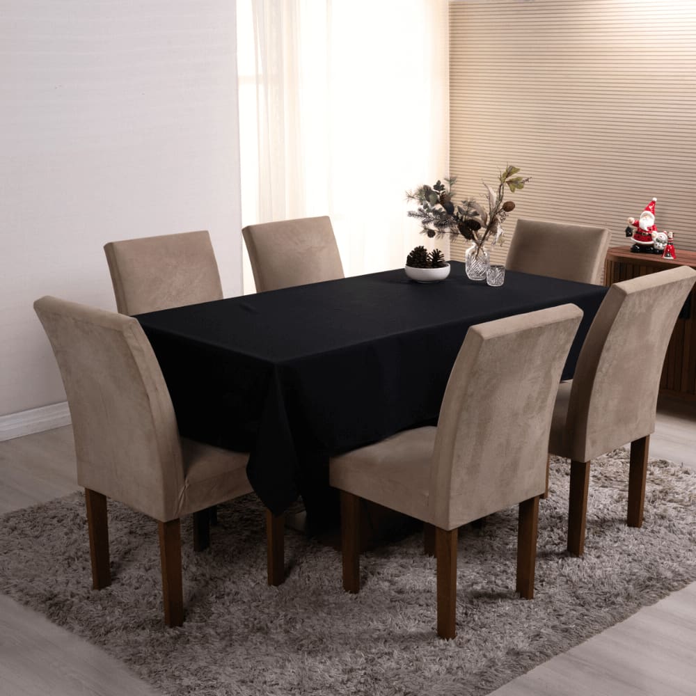 Toalha de Mesa 6 Lugares 2,00 x 1,40m Tecido Oxford Liso 1 Peça Natal