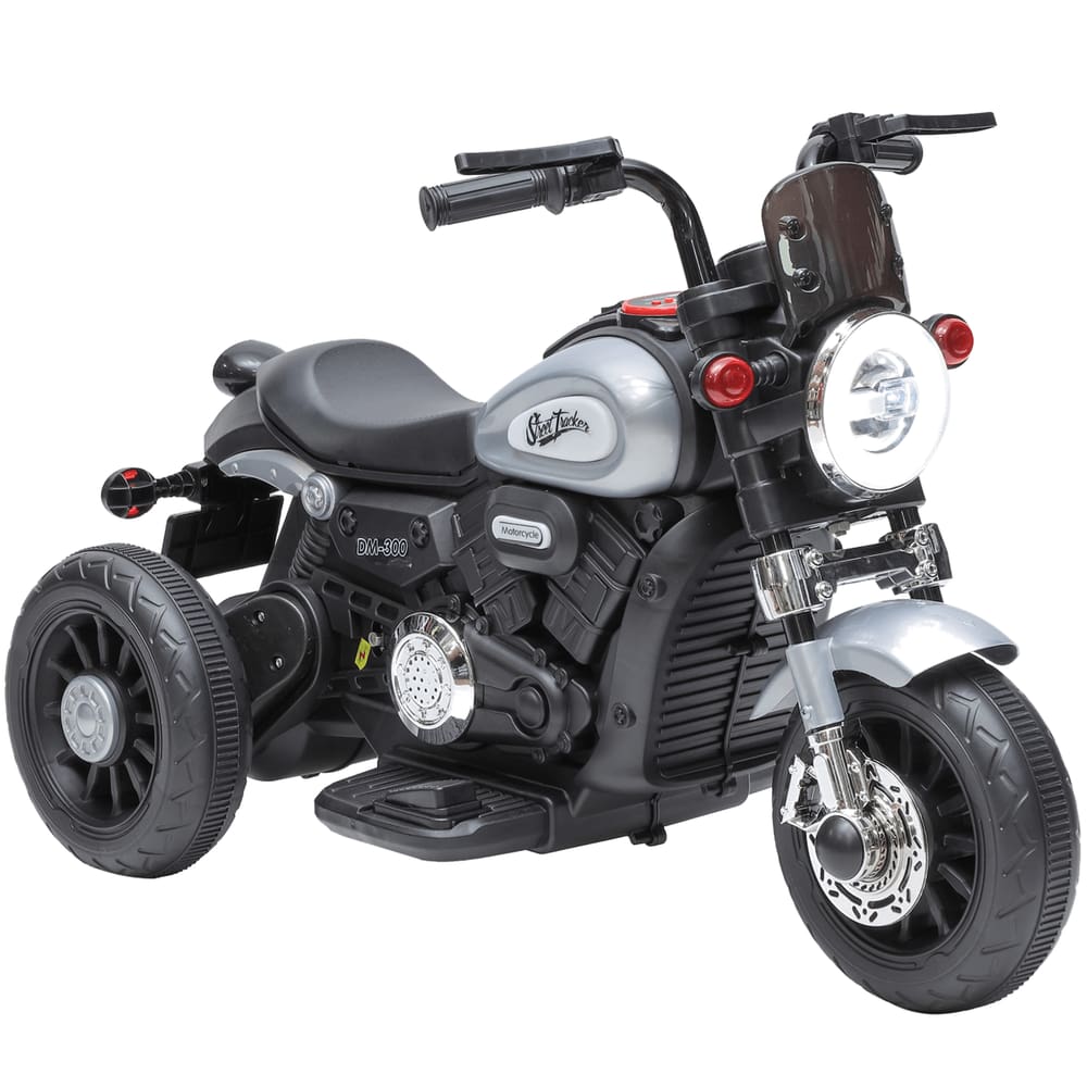 Mini Moto Eletrica Infantil Zippy Toys Harley Tracker 6V Cinza