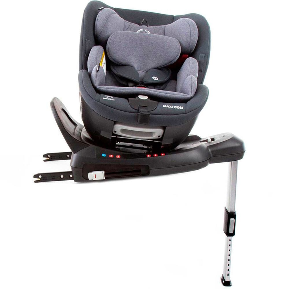 Cadeirinha Para Auto Isofix Maxi Cosi Spinel 360 Reclinável 36kg Ajustável Preto Cadeira Passeio Carro Bebê Infantil Base Giratória Authentic Black