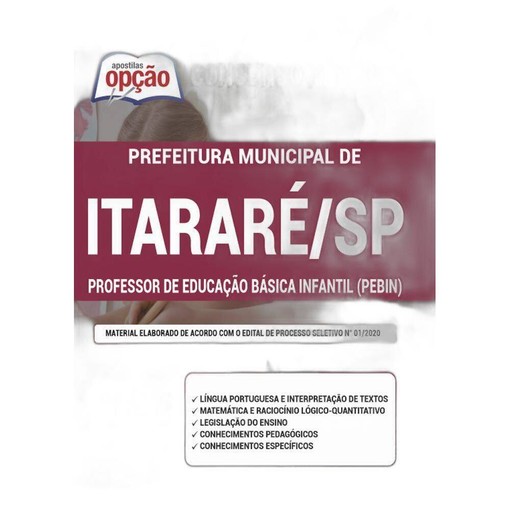 Apostila Itararé Sp - Professor Educação Infantil Pebin