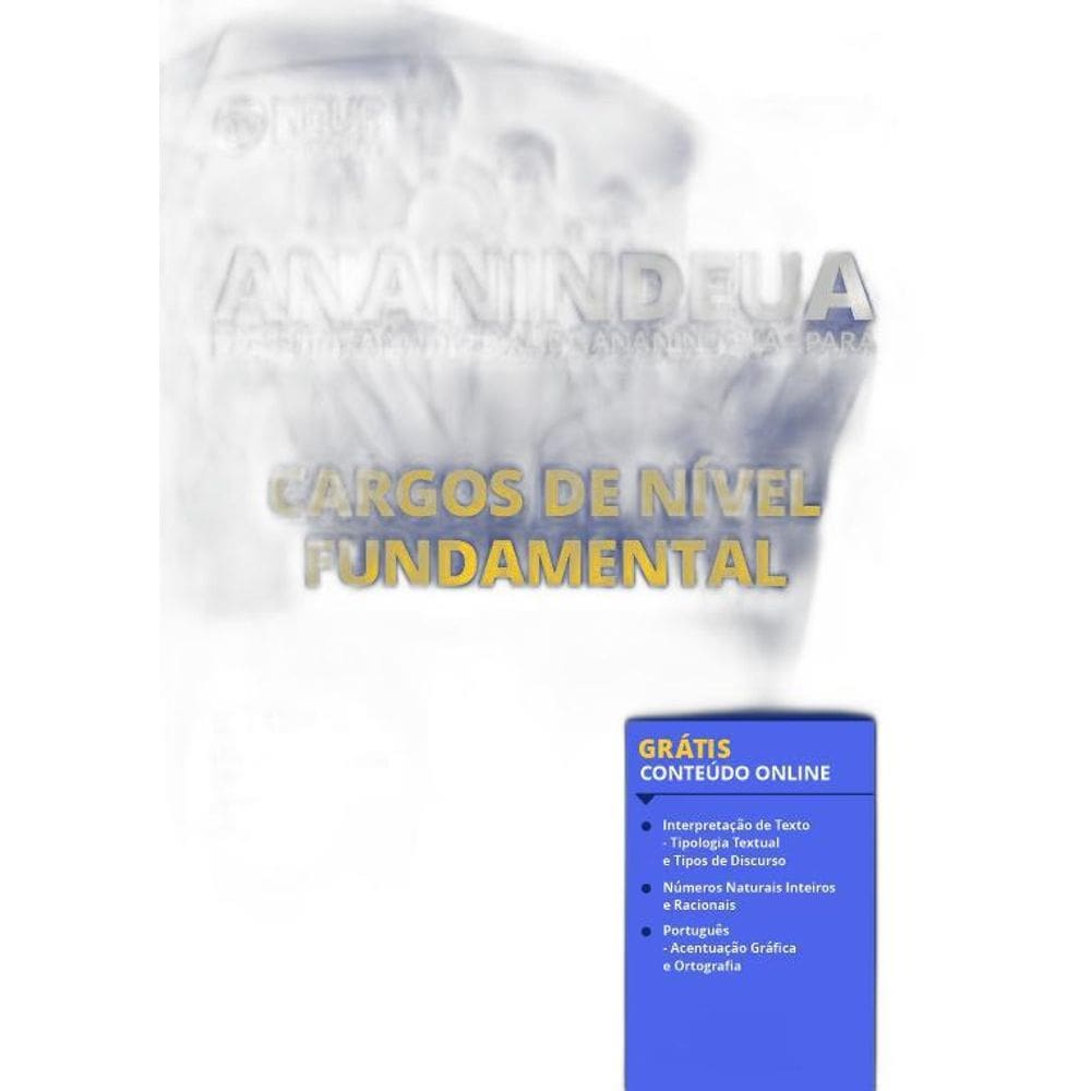 Apostila Ananindeua Pa - Cargos De Nível Fundamental