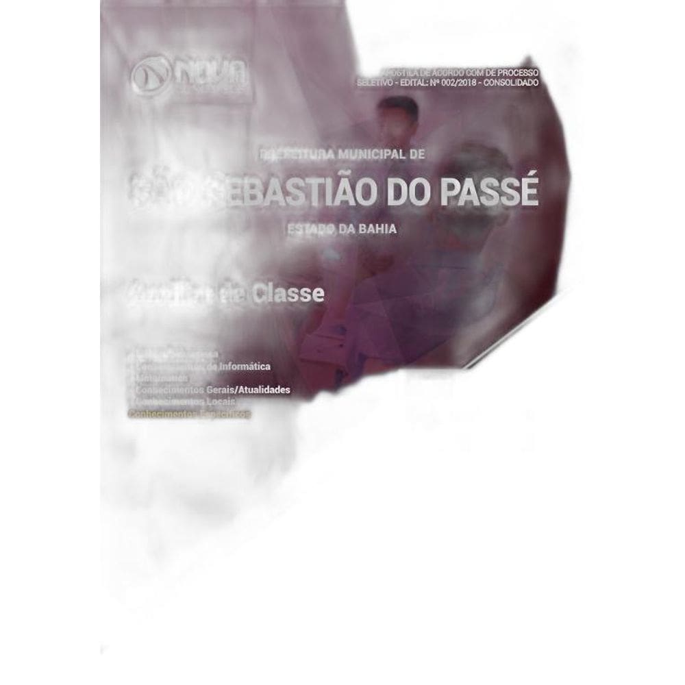 Apostila São Sebastião do Passé BA 2018 - Auxiliar de Classe