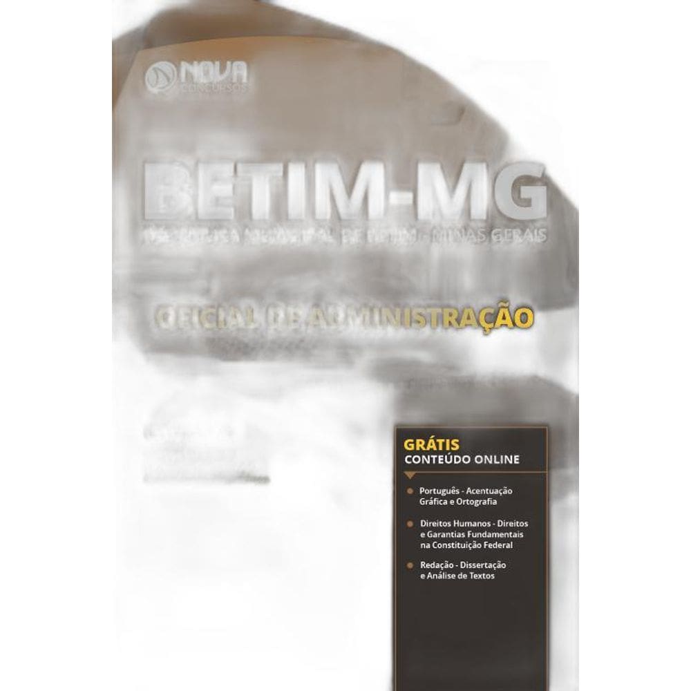 Apostila Betim-Mg 2019 - Oficial De Administra