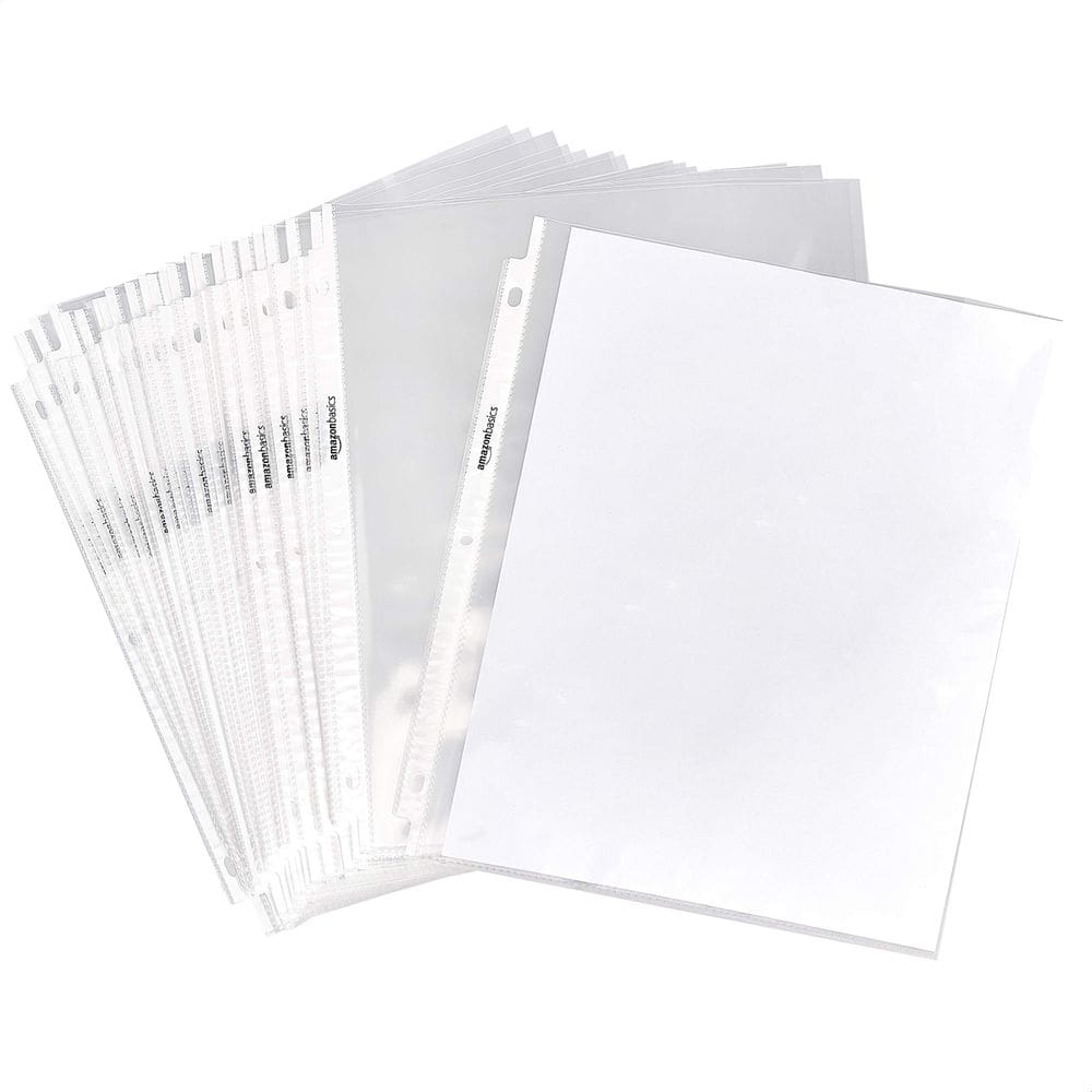 Protetor de folha Amazon Basics, pacote de 2000, para papel A4