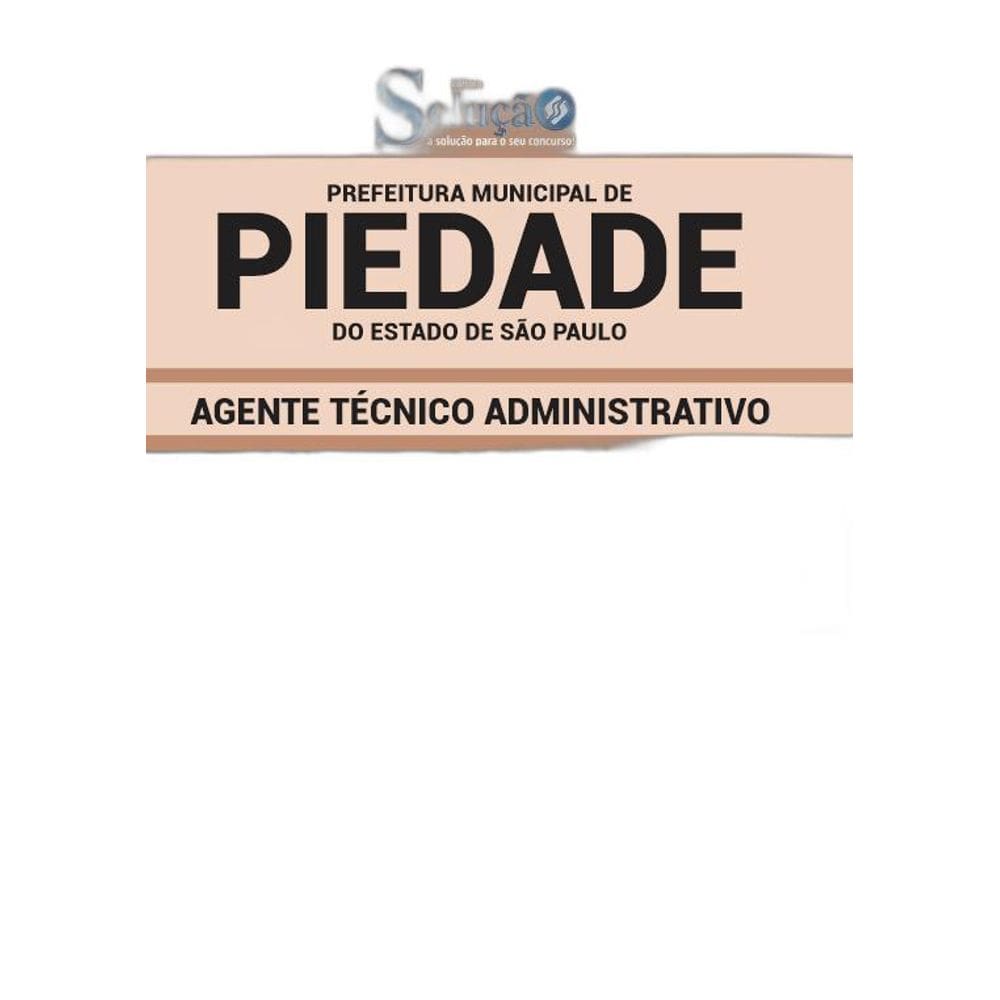 Apostila Piedade Sp - Agente Técnico Administrativo